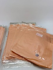 Lot of 23 New 100% Pure Silk Habotai Scarves 36×36 8mm Peach Hong Kong NOS