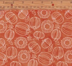LOT of 3 FQ 100% Cotton Fall Autumn Fabrics Candy Pumpkins Trucks Sewing Quilts
