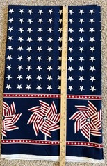 Pinwheel Dbl Border Red Blue Star Daisy Kingdom Patriotic Fabric 4y x60″ 250th