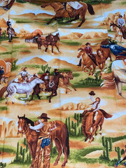 8 Fat Quarters – Assorted Western Cowboys Out West Horses Rodeo Fabric