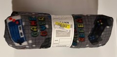 Joann Fabrics Fleece Remnant Game Over Theme Boy Video Game