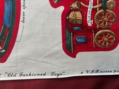 Christmas Old Fashioned Toys VIP Cranston Fabric Panel 8 Ornaments