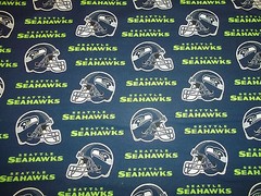 SEATTLE SEAHAWKS – BRAND NEW COLORS 58″ WIDE 1/2 YARD PIECE – 100% COTTON #5