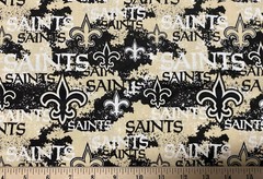 NFL NEW ORLEANS SAINTS football Distressed 10.5 In, 10.5”x44” 100% Cotton Fabric