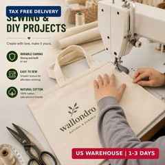 Canvas Fabric, Premium 10oz 100% Cotton Duck Canvas Fabric by The Yard, Canvas M