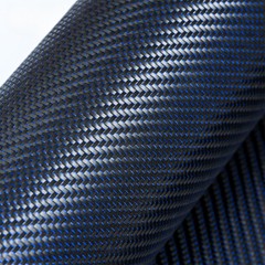 3K 250gsm Carbon Fiber Blue Metallic Reflection Mixed Twill 100*50cm (40″*20″)