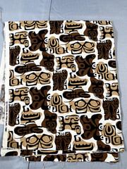 Fashion In Prints Inc Fabric Geometric Abstract 1 1/4 Y X 36″ Brown Black White