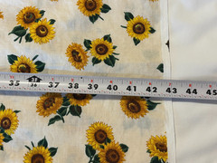 Cheerful Sunflower Fabric, A VIP Print by JOAN MESSMORE, Cranston Print Works Co