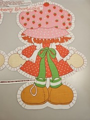 Vntg Fabric Panel Cut N Sew 20″ Strawberry Shortcake Doll American Greetings ’80