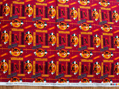 Warner Brothers Camelot Harry Potter Fabric 18” x 42” Vintage Rare New Red