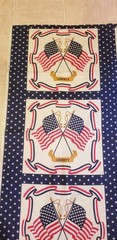 Vintage American Flag Fabric 52″x45″ Made in USA