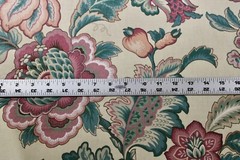 Fabric Remnant: Stanley king Studio/Fabricut Cotton Chintz Multi Color Floral