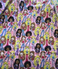 Bratz Fashion Dolls Design Satin feel Pink Fabric 3 Yds 56″ wide JoAnn Fabric