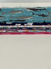 14 Print Fabric Blocks Rainbows Bunnies Horses Hedgehogs Sharks Quilting Crafts