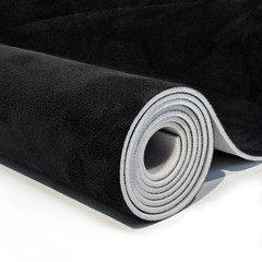 Suede Auto Headliner Fabric 96″ L x 60″ W Foam Backing – Black Replacement Mater