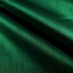 CHRISTMAS HUNTER GREEN FAUX SILK POLY DUPIONI FABRIC 58″ BY THE YARD PINE GREEN