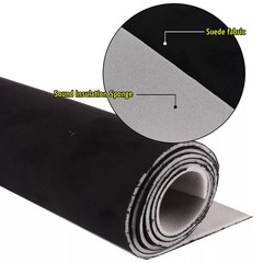New Premium 3MM Black 200cm*150cm Headliner Fabric Foam Backed Upholstery Suede