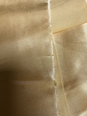 Vintage Shiny Smooth Slippery Gold Polyester Satin Fabric 114cm x 288cm
