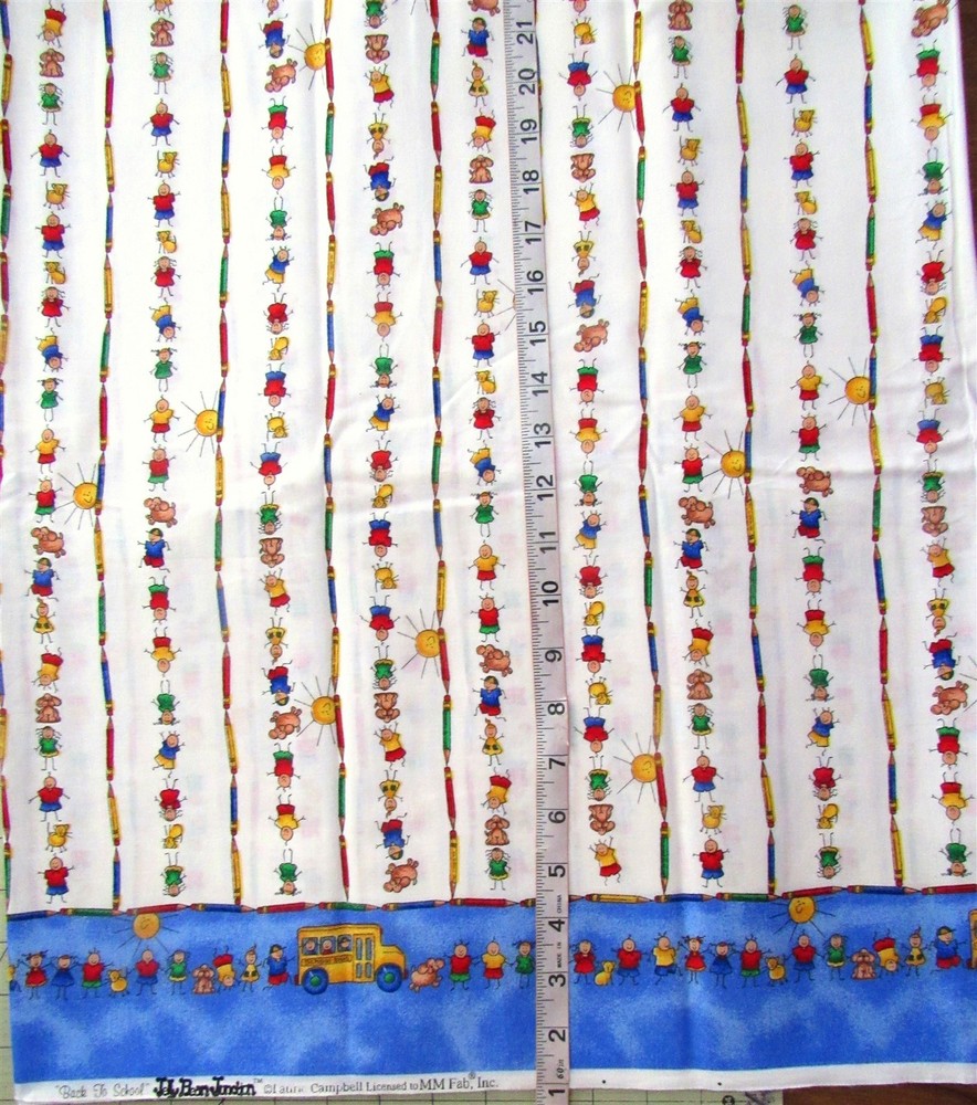 1 yd 100% Cotton Fabric “Back To School” by Jelly Bean Junction, MMFab