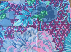 KAFFE FASSETT CABBAGE & ROSE WOOD BLUE GP38 1/2 yard purple background original