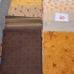 LOT OF 15 FAT QUARTERS COTTON FABRIC ASSTD COLORS & DESIGNS lot 20