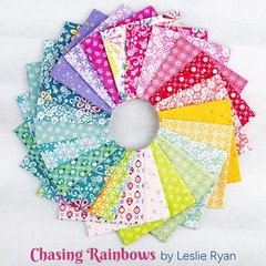 Scattered Stems in Green | Chasing Rainbows | Riley Blake