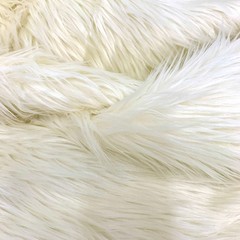 Eden IVORY Shaggy Long Pile Soft Faux Fur Fabric by the Yard