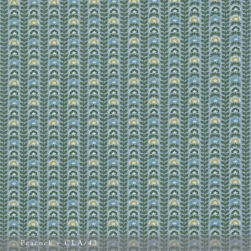 4.25 yds Calista in Peacock Lisa Fine Textiles 100% Solution Dyed Poly 54″ W