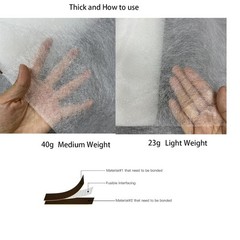 59×79 Double Sided Iron On Fusible Interfacing Webbing for Sewing Projects