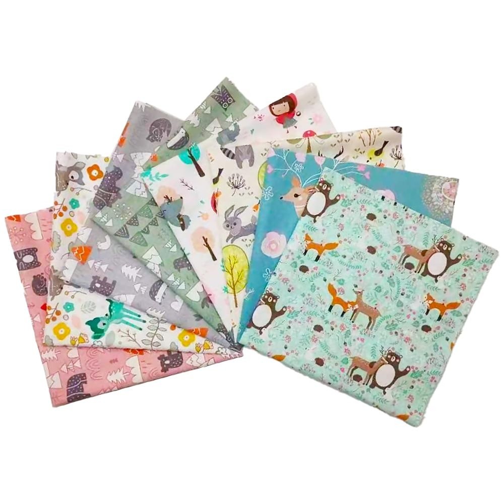 8 pcs/lot Fat Quarter Fabric Bundles 100% Cotton 19.69” x 20x20inches, M-3