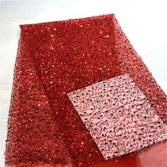 130cm Sparkling Sequin Beaded Lace Mesh Fabric For Wedding Dress Sewing DIY Trim