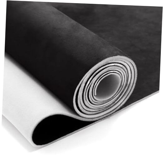 Suede Auto Headliner Fabric with Foam Backing – Interior 120″ L × 60″ W 1 Black