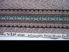 Cranston Cotton Fabric Pillow Panel White Cat w/ Teal Bow Brown Patchwork 17″