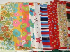 Lot Printed Fabric Rectangular Scraps: Halloween, Easter, Christmas, Floral…