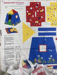 VTG 90s Beanbag Buddies Accessories Craft Panel Tent Fabric Traditions #51