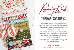 Moda PEPPERMINT BARK Basic Grey Quilt Fabric JELLY ROLL 40 strips Quilting