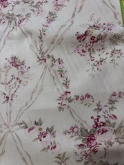 Vintage 1996 Amadeus Floral Cotton Fabric 54”x204” Shabby Chic Roses Cottagecore