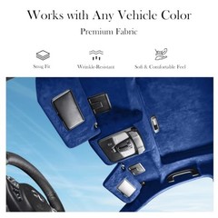 Suede Headliner Fabric, 96″ L×60″ W Car Headliner Material, Tela 96″L×60″W Blue