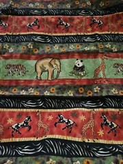 Lot Of 10 Pieces Of Kids Themed Cotton Quilting Fabrics Some Vintage Mixed Sizes