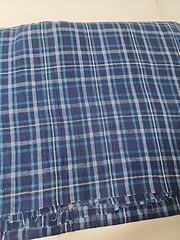 Multi-Tone BLUE & White Plaid Woven Cotton Quilting Sewing Fabric 42″ X 3.7yds