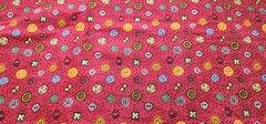 Colorful Sewing Buttons on Burgundy Debbie Mumm MMFab Inc Fabric HTF OOP BTHY
