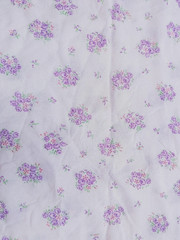 Vintage Lilac Floral Fabric Remnant 36″ X 124″ 3.4 Yds 2 Way Stretch Lightweight
