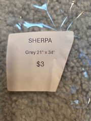Sherpa Fleece Fabric By the Yard 21″ x 34″