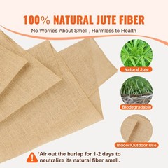 Burlap Fabric Roll Burlap Tree Wrap 14 in x 150 ft for Crafts & Plants
