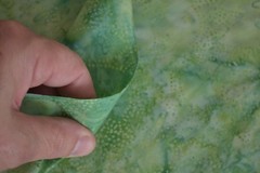 By 1/2 Yd, Green on Green Batik, Indonesia, Hoffman/H-2374-495, Monstera, B463