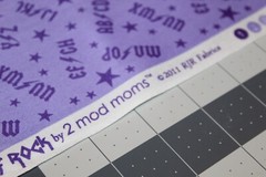 {Rock & Roll} ABCD ACDC Inspo Fabric Remnant 3/4 Yard Yd. COTTON Baby Kid PURPLE