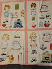 Cotton 1 panel, Penny Rose P4350 Paper Doll Bakery Sibling Arts studio 2015