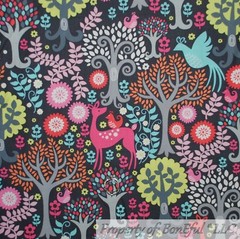 BonEful FABRIC FQ Cotton Quilt Blue Water Stream Boy Scout Fish Rock Grass Hunt