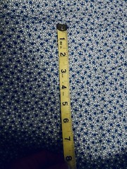 VTG 1930`s Reproduction Feedsack Floral Shades of Blue Tonal Blender BTFQ
