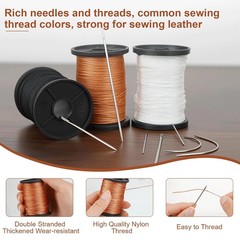 Poexuzi Upholstery Repair Sewing Kit Thread for Leather, Furniture, Shoe, Carpet